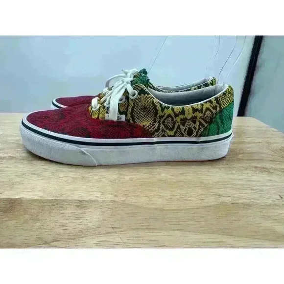 Vans Era Snake Python Rasta Colors Low Top Lace-Up‎ Sneakers - Women’s Size 6 - Picture 6 of 11